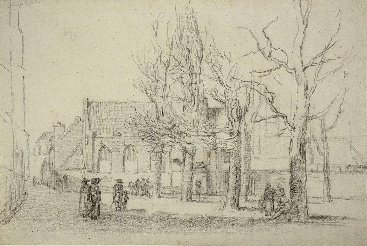 Veduta della Cappella della Santa Croce al Munsterkerkhof di Utrecht - Hamburgerstraat 28, Utrecht 1